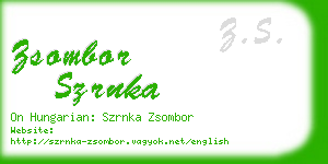 zsombor szrnka business card